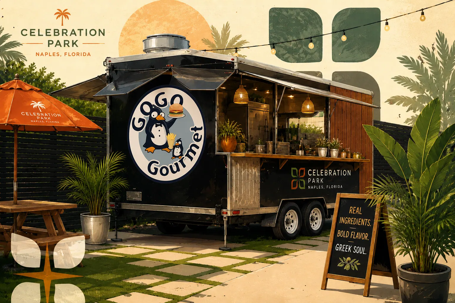 GoGo Gourmet food truck at Celebration Park Naples — Gourmet Burgers & Sandwiches