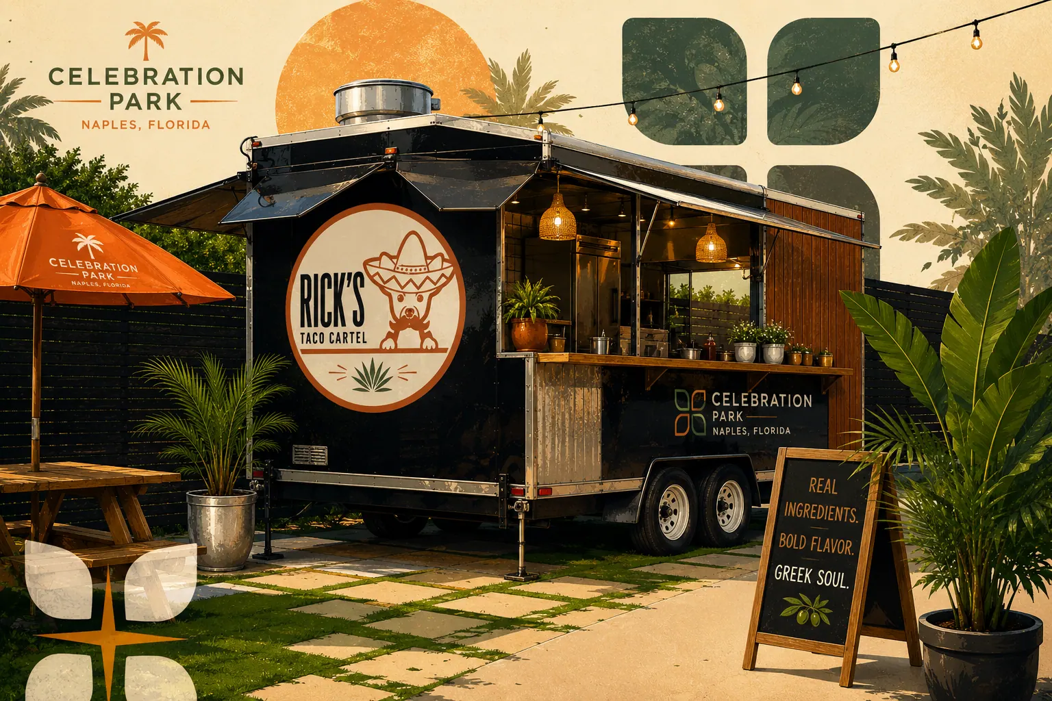 Rick's Taco Cartel food truck at Celebration Park Naples — Mexican Street Food